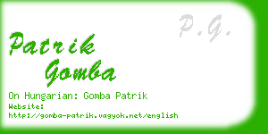 patrik gomba business card